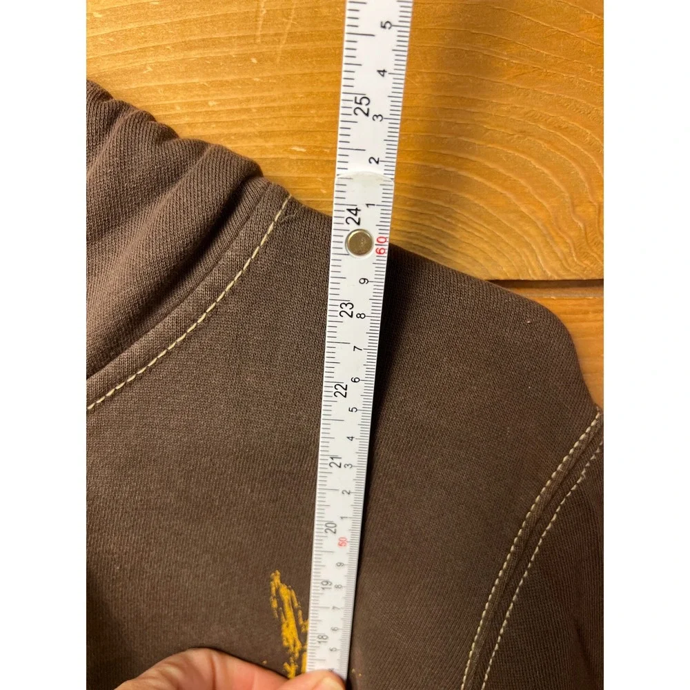 Gap Brown San Francisco Love Peace Forever Graphic Full Zip Hoodie Grunge Y2K - Picture 8 of 10